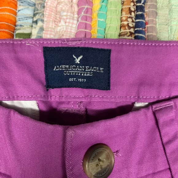 American Eagle Outfitters Purple Bermuda Shorts Casual Style - Picture 2 of 6